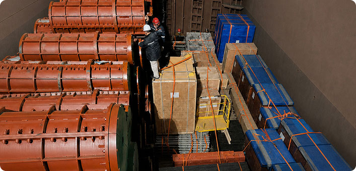 flat rack break bulk girder shipment