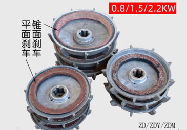 Cone-shaped brake motor brake impeller flat/conical surface.