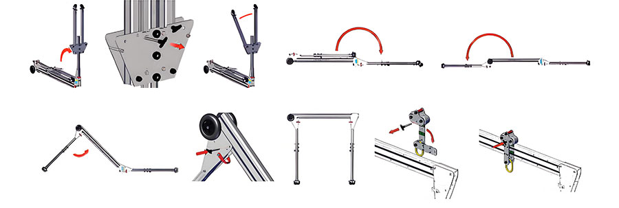 Foldable Aluminum Gantry Crane Assembly