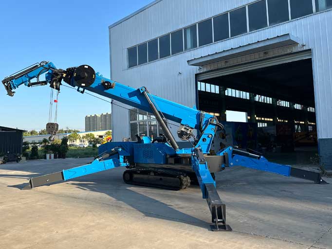 spider crane with fly boom