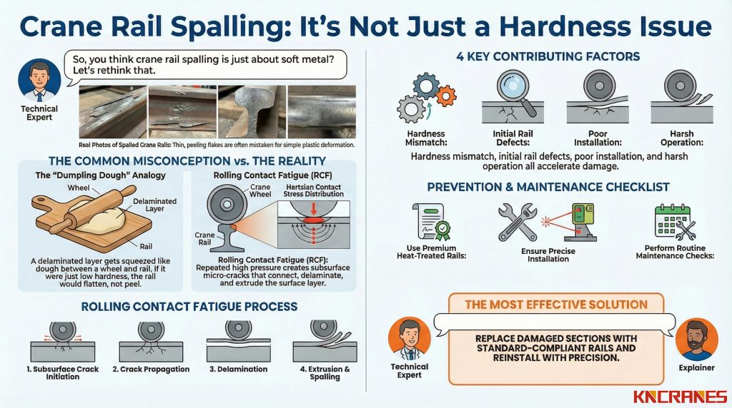 Summary Infograpjic - Crane Rail Tread Spalling: Causes, Mechanisms & Prevention
