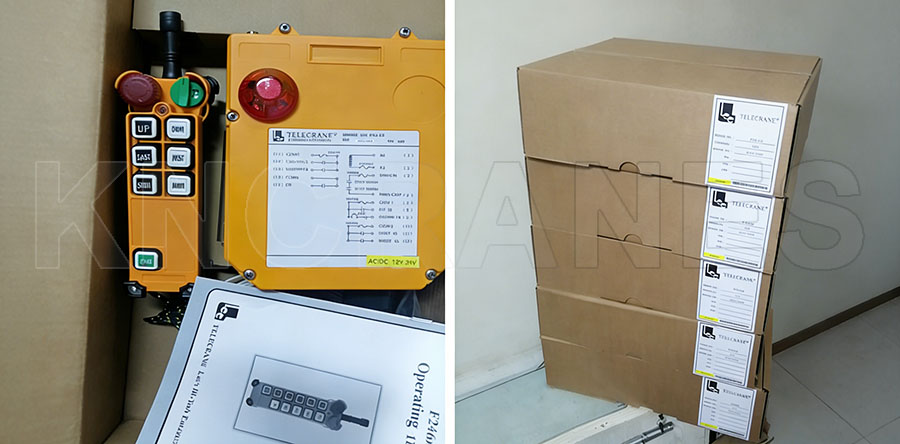 crane remote control delivery and packaging