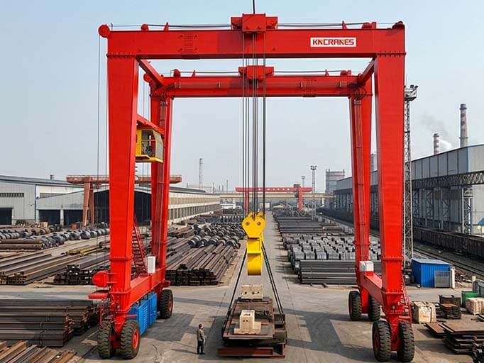 Double Girder Rubber Tyre Gantry Crane