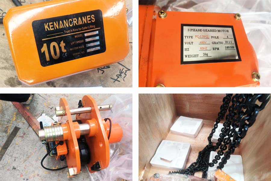 Electric Chain Hoist for 10 Ton Gantry Crane