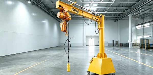 300 KG Mobile Jib Crane for Manufacturing in Saudi Arabia
