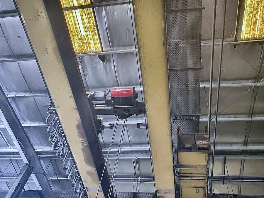 Replacement hoist on an existing European crane girder