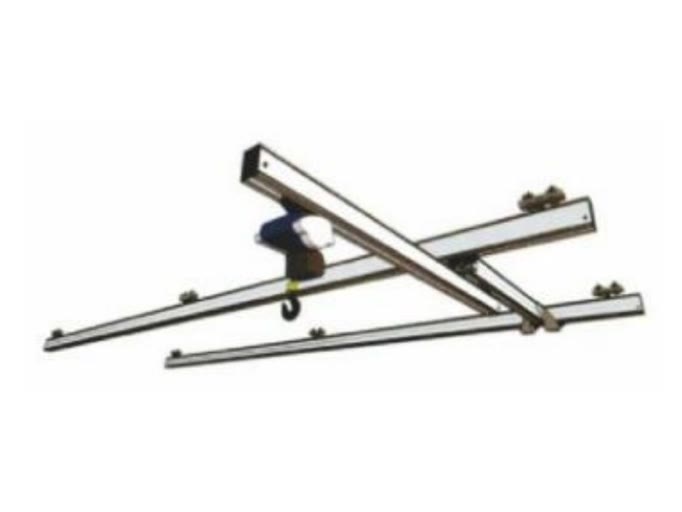 Aluminum telescoping crane with raised single girder