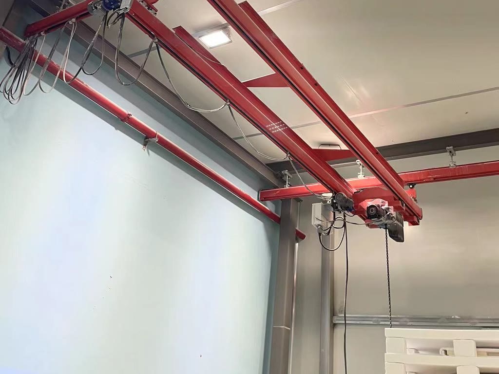 Ceiling-mounted double girder light crane